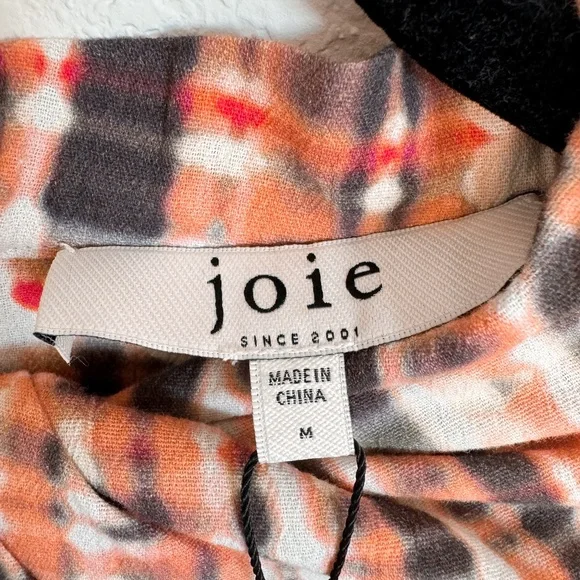 NWT Joie Lyell Twist Top Short Sleeve - Pink/Multi, Size S - Picture 6 of 13
